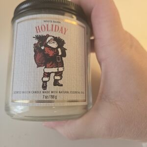 White Barn Holiday Scented Candle - Red and White